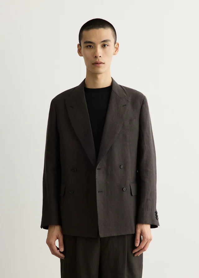 KAPTAIN SUNSHINE 4B Double-Breasted Jacket in INK BLACK, image 1 of 1 from Incu