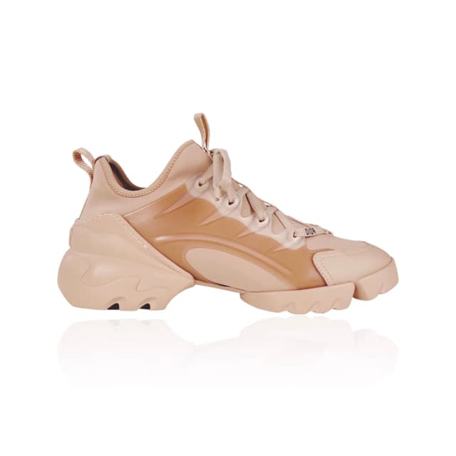 Dior D-Connect Nude Technical Fabric Sneakers in Nude Technical Fabric & Rubber from Designer Archives, photo 1 of 1