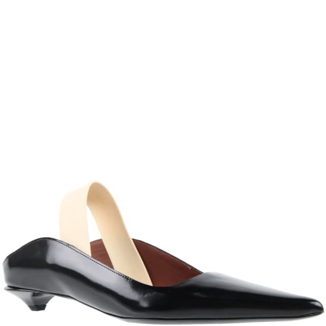 Proenza Schouler Slingback Wave Pump Glossy calf, Black, image 1 of 1 from Cultstatus