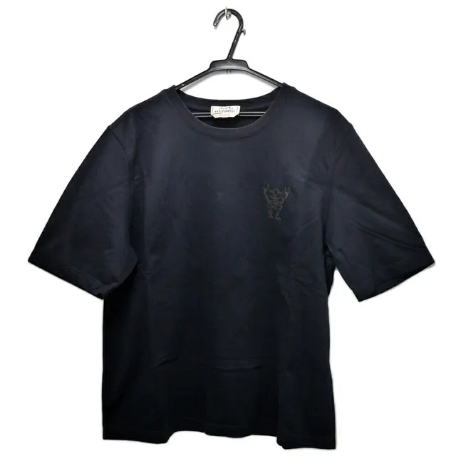 Hermès T-Shirt Robot Patch M Black Leather Top Short Sleeve in Black Leather from The Reluxe, photo 1 of 1