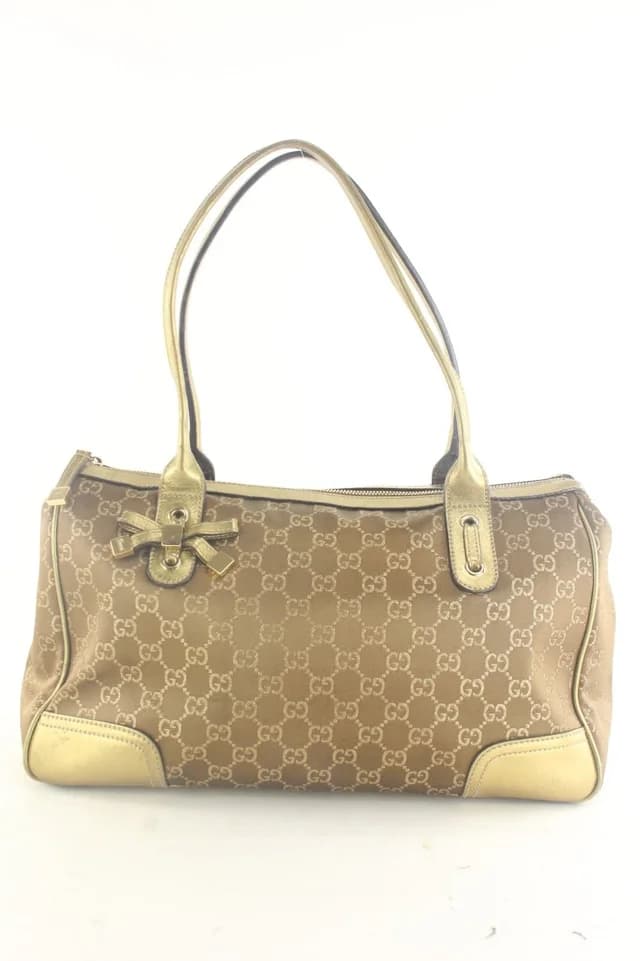 Gucci Rare Metallic Bronze Gold Shoulder Bag in Gold Leather from Bagriculture, photo 1 of 1