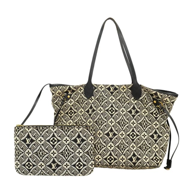 Louis Vuitton Tote Monogram Jacquard Neverfull MM Black Gray in Black from The Reluxe, photo 1 of 1