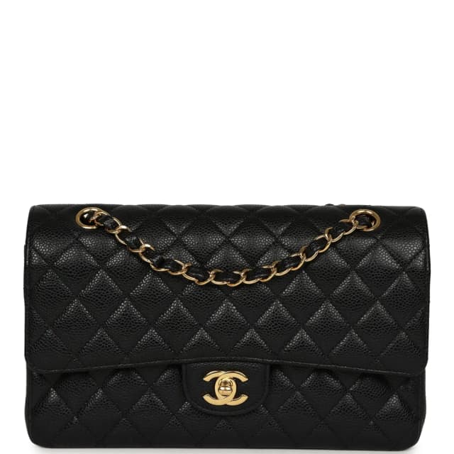 Chanel Medium Classic Double Flap Bag Black Caviar Gold Hardware in Black Caviar from Madison Avenue Couture, photo 1 of 1