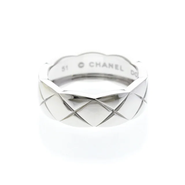 Chanel Coco Crush Ring Medium Model White Gold (18K) Fashion No Stone Band Ring Silver in Silver White gold (18K) from Elady, photo 1 of 1