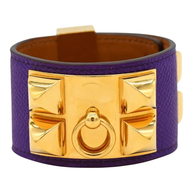 Hermès Purple Collier de Chien Leather Bracelet in Purple Leather from Clotheshorse Anonymous, photo 1 of 1