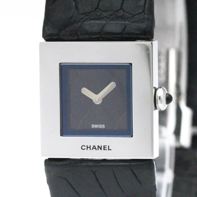 Chanel Matelasse Steel Leather Quartz Ladies Watch H0116 Polished in Black Leather from Elady, photo 1 of 1