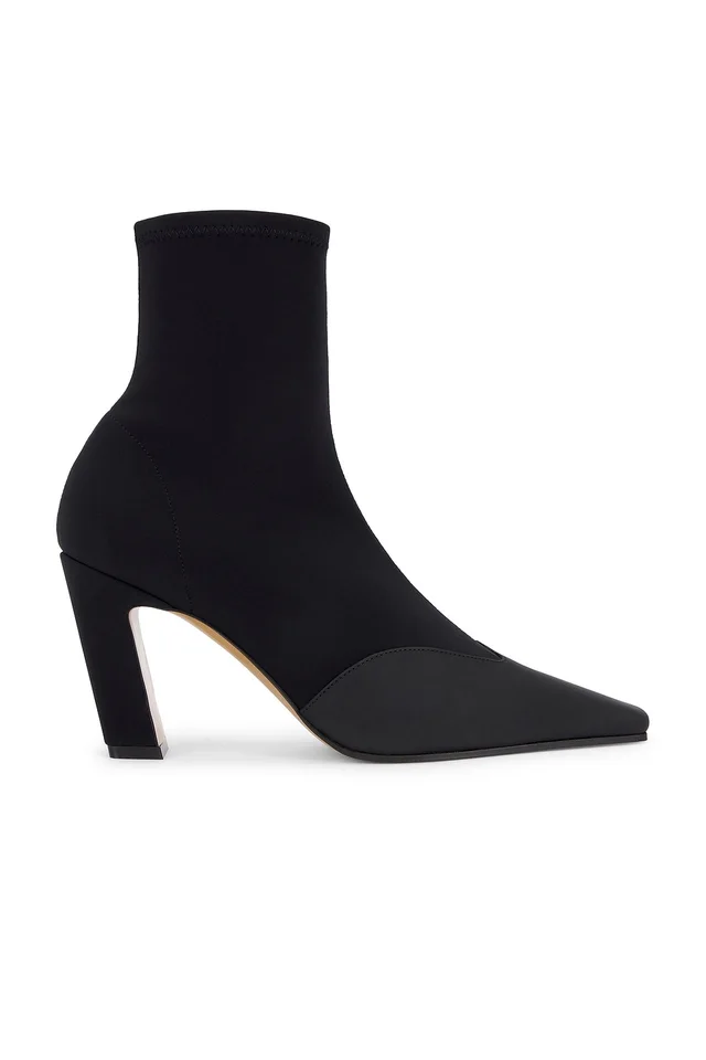 KHAITE Nevada Ankle Stretch Boot in Black, image 1 of 1 from FWRD