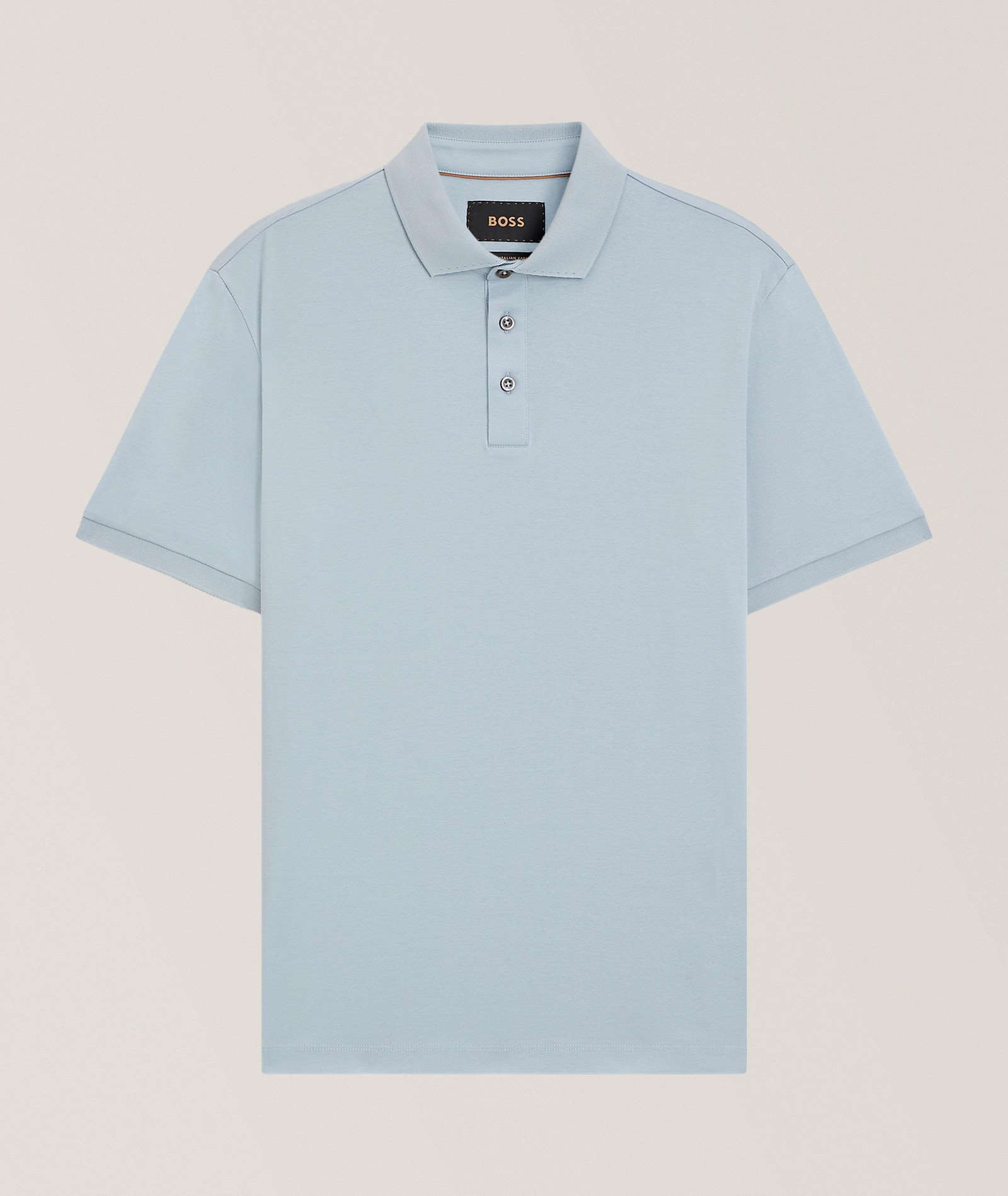 BOSS Perry Mercerized Cotton Polo in Blue, image 1 of 1 from Harry Rosen