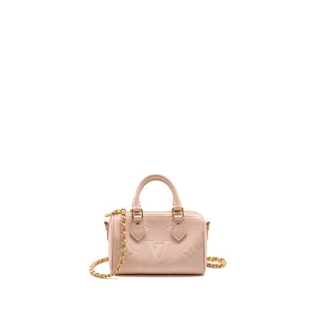 Louis Vuitton Nano Speedy MONOGRAM EMPREINTE LEATHER Rose/Quartz GHW in Pink Leather from EMIER, photo 1 of 1