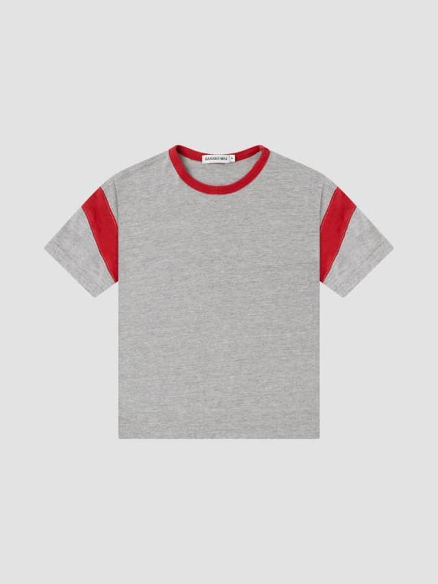 Bassike Mini Boxy Rib Insert T-Shirt, image 1 of 1 from bassike
