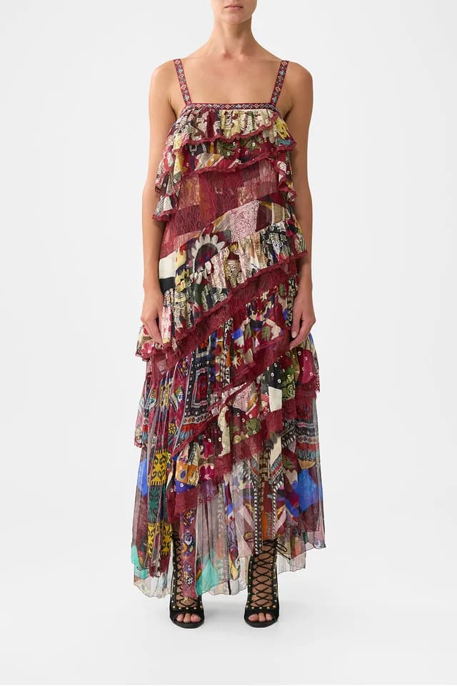 Camilla eBoutique ASYMMETRIC SPLICED LACE DRESS PATCHWORK ALCHEMY, image 1 of 1 from CAMILLA
