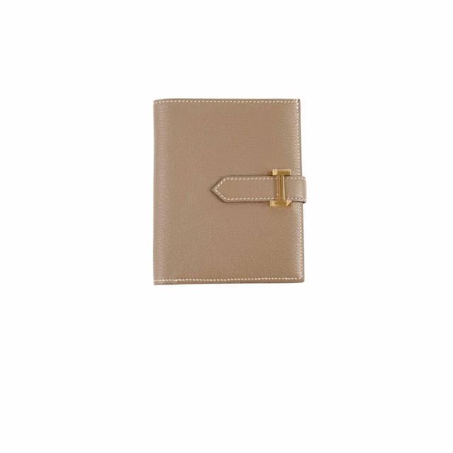 Hermès Bearn Compact Wallet Etoupe - U Stamp in Taupe Epsom leather from The Purse Affair, photo 1 of 1