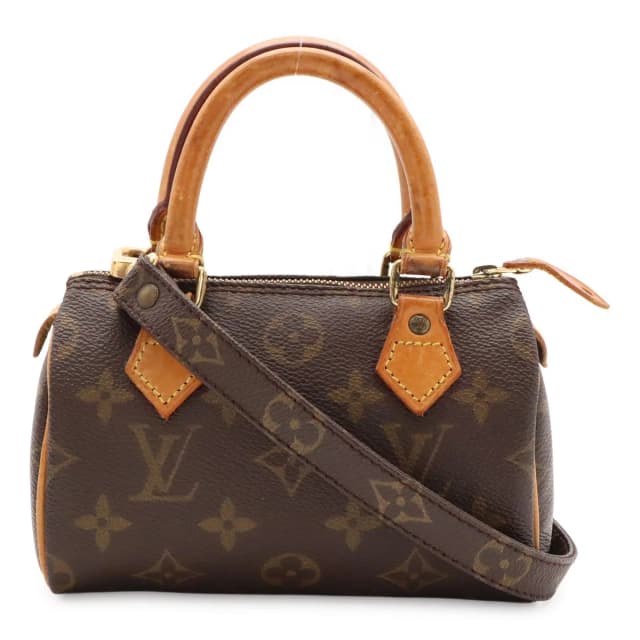 Louis Vuitton Monogram Mini Speedy Mini Bag Pouch Case 2-Way in Coated canvas from The Reluxe, photo 1 of 1