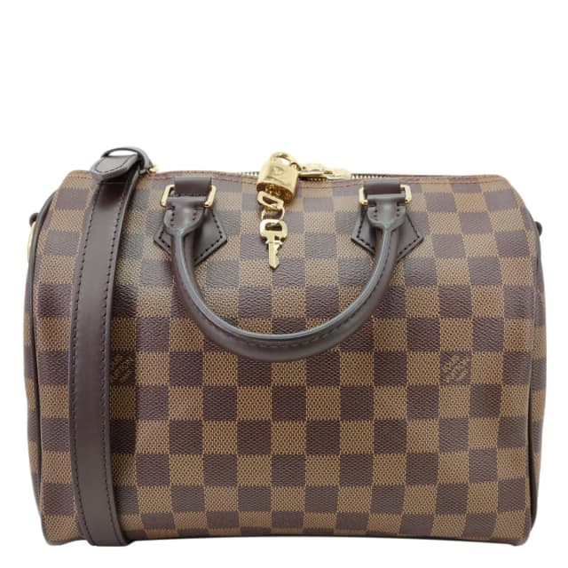 Louis Vuitton Speedy 25 Bandouliere Damier Ebene Shoulder Bag Brown in Brown Coated canvas from Dallas Designer Handbags, photo 1 of 1