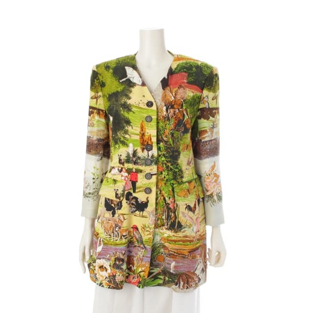 Hermès Vintage Kermit Oliver Jardin Deden Ou Naturalia Garden of Eden in Silk from The Reluxe, photo 1 of 1