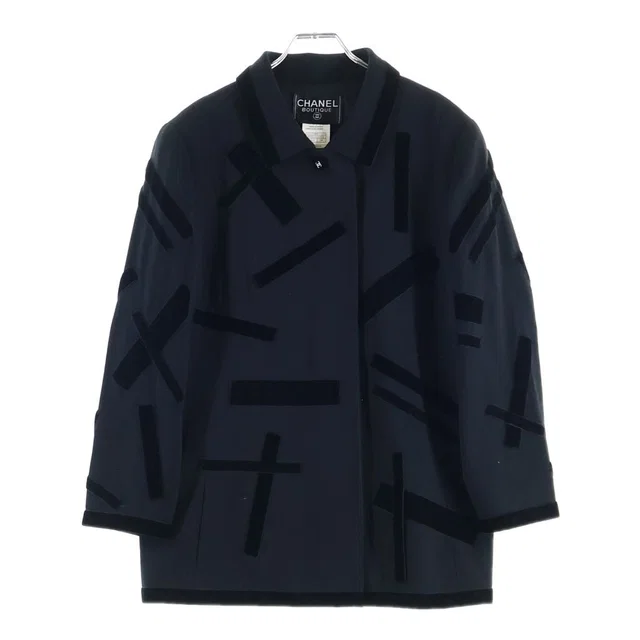 Chanel Vintage Velvet Tape Designed Jacket Designjacket Black in Black Velvet from The Reluxe, photo 1 of 1