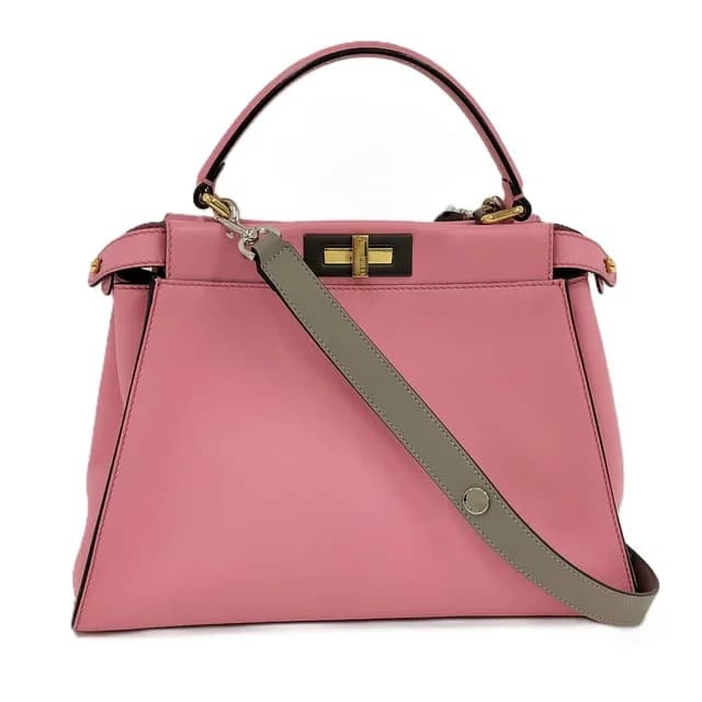 Fendi Peekaboo Pink Shoulder Bag in Pink Leather from The Reluxe, photo 1 of 1