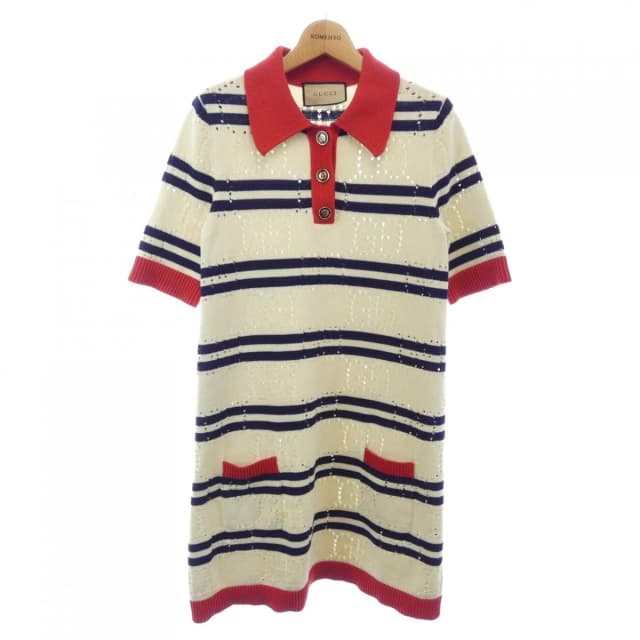 Gucci Dress Beige Transparency Red in Beige from The Reluxe, photo 1 of 1