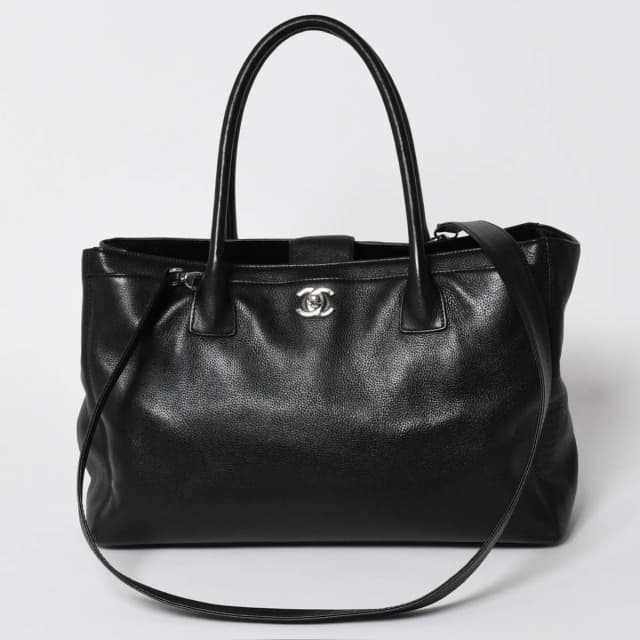 Chanel Executive Tote Bag Medium CC Logo Caviar Leather Black in Black Caviar leather from The Reluxe, photo 1 of 1
