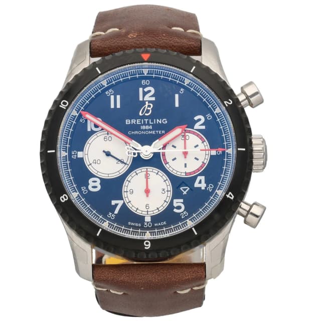 Breitling Aviator 8 AB0119 43mm Stainless Steel Watch in Leather from H&T, photo 1 of 1