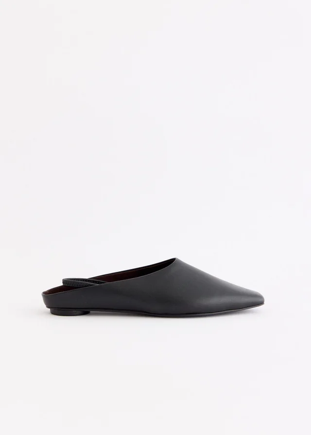 St Agni Classic Slip On Flats in Black, image 1 of 1 from Incu