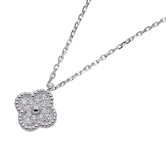Van Cleef & Arpels Necklace Sweet Alhambra 18k White Gold Diamond White in White from The Reluxe, photo 1 of 1