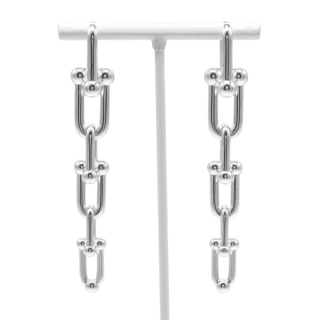 Tiffany & Co. HardWear Graduated Link 925 Sterling Silver Earrings in Silver from The Reluxe, photo 1 of 1