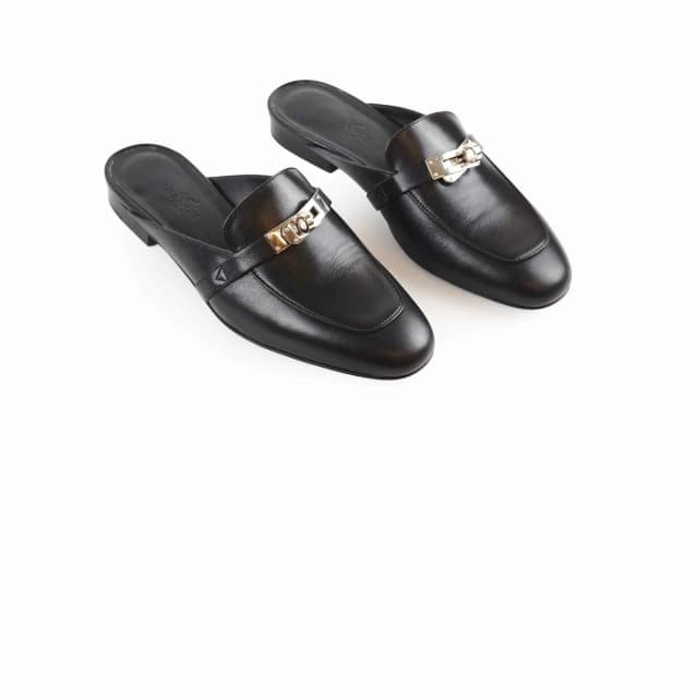Hermès Oz Mules Noir Size 36 in Black Leather from The Purse Affair, photo 1 of 1