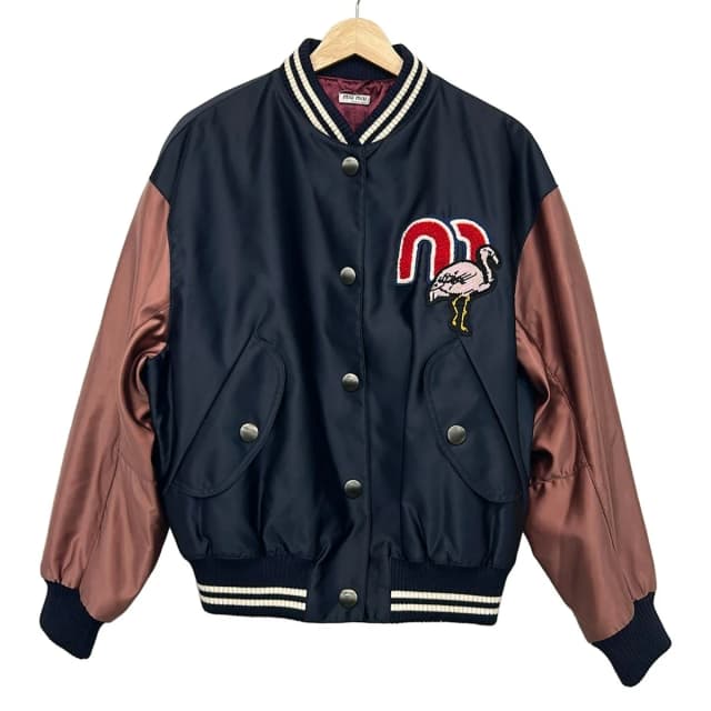 Miu Miu Jacket M Navy Pink Beige 42 in Beige from The Reluxe, photo 1 of 1