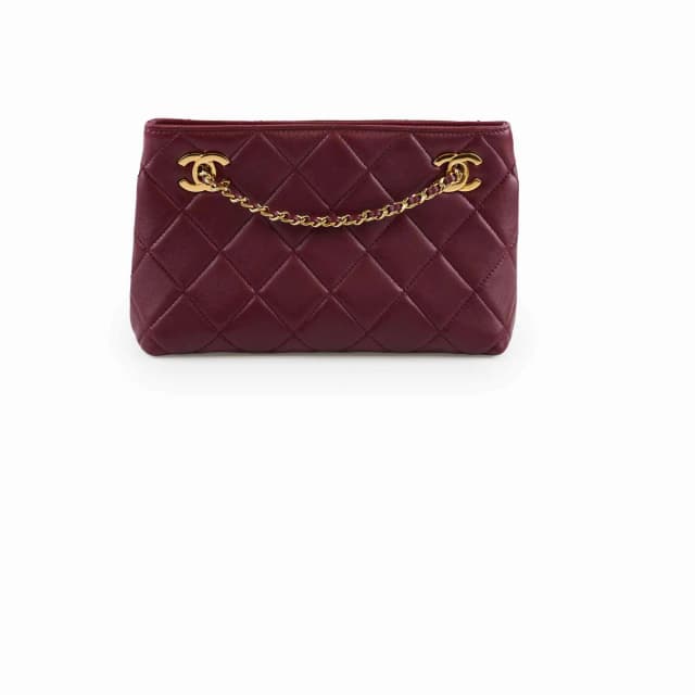 Chanel Mini Shopping Bag Dark Burgundy in Burgundy from The Purse Affair, photo 1 of 1