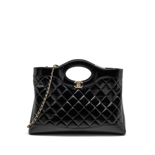 Chanel medium 31 bag shiny lambskin Black LGHW (microchip) in Black Lambskin from EMIER, photo 1 of 1