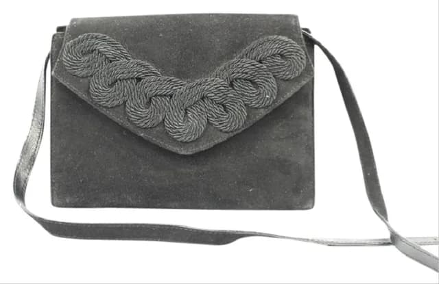 Ferragamo Suede Flap Woc Msml9 Black Clutch in Black Suede from Bagriculture, photo 1 of 1