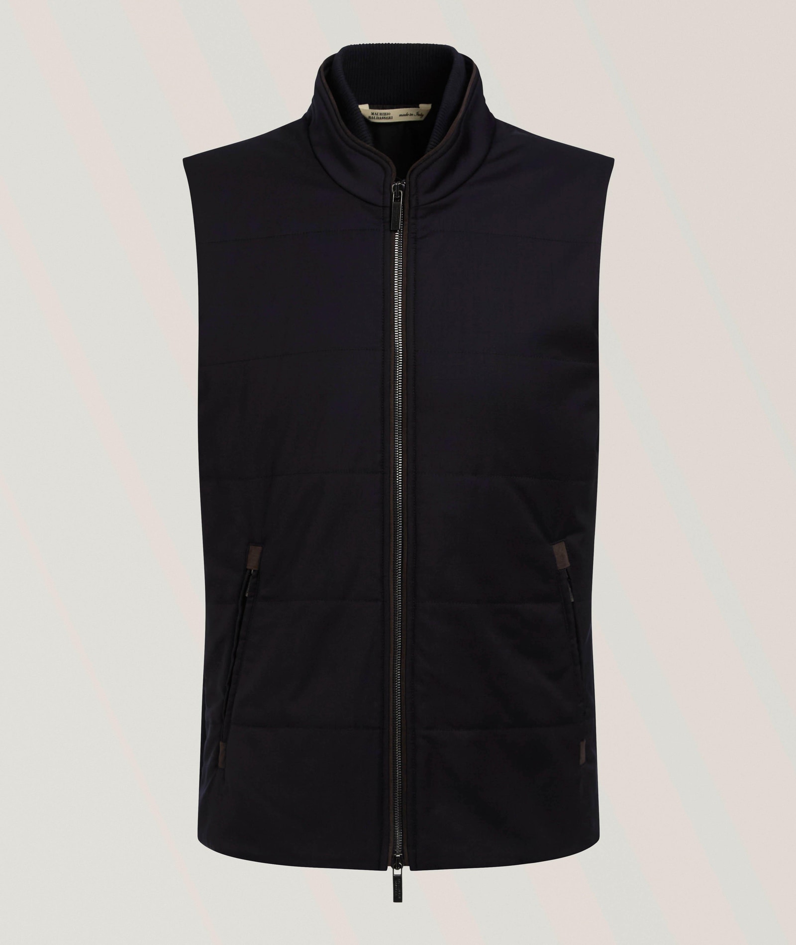 Maurizio Baldassari Arena Stretch-Virgin Wool Vest in Blue Wool & Wool Blends, image 1 of 1 from Harry Rosen