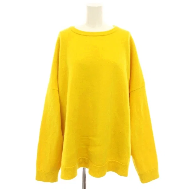 Loewe Knit Sweater Crew Neck Long Sleeve Anagram Embroidery Cashmere S Yellow in Yellow Cashmere from The Reluxe, photo 1 of 1