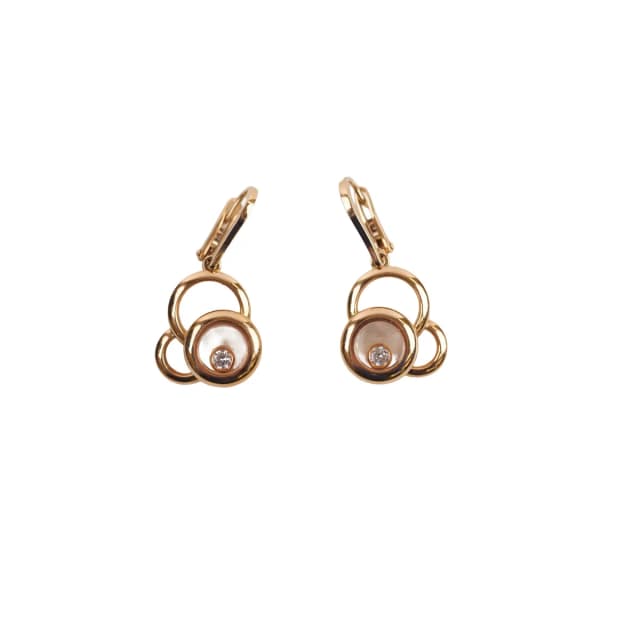 Chopard Happy Dreams Diamond Earrings Rose Gold in Pink from The Purse Affair, photo 1 of 1