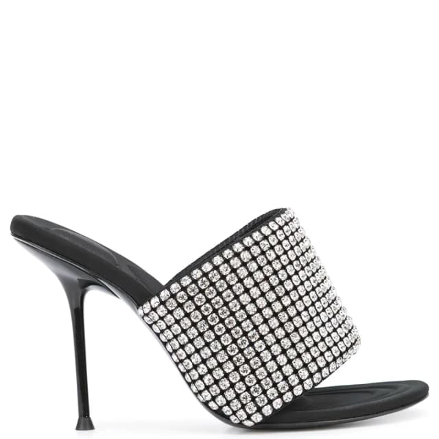 Alexander Wang Sienna Crystal Slide Sandals 105, Black, image 1 of 1 from Cultstatus