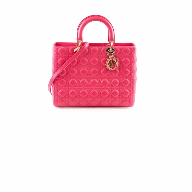 Lady Dior Large Pink in Pink Lambskin from The Purse Affair, photo 1 of 1
