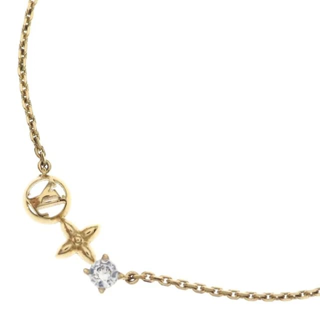 Louis Vuitton Collier Petit Pendant Chain Gold Rhinestone in Gold from The Reluxe, photo 1 of 1