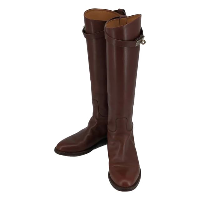 Hermès Kelly Leather Jumping Long Boots Brown in Brown Leather from The Reluxe, photo 1 of 1