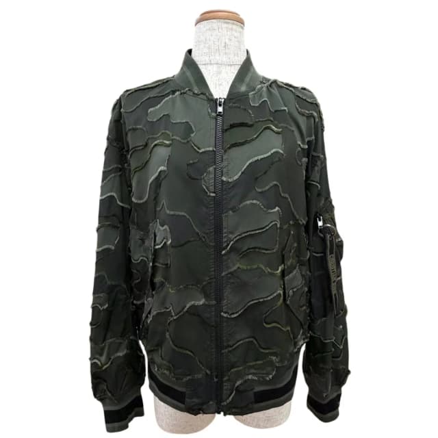 Dior Embroidery Camouflage Jacquard Bomber Jacket Khaki 42 in Green Nylon from The Reluxe, photo 1 of 1