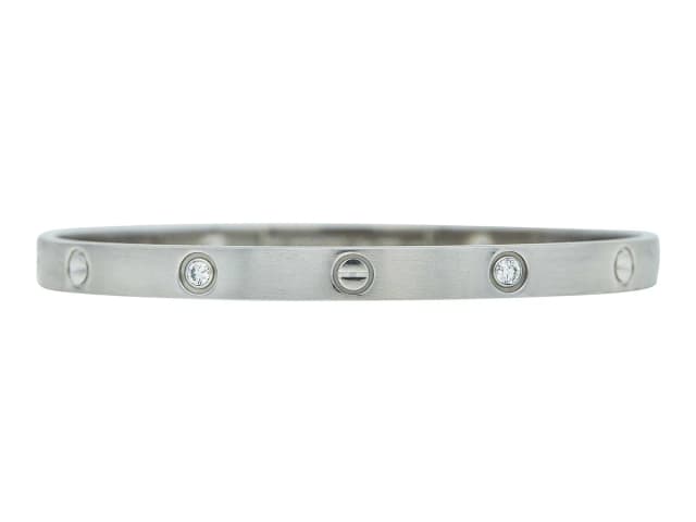 Cartier Love Bracelet, Classic Model, Brushed, 4-Diamonds from CIRCA Vault, photo 1 of 1