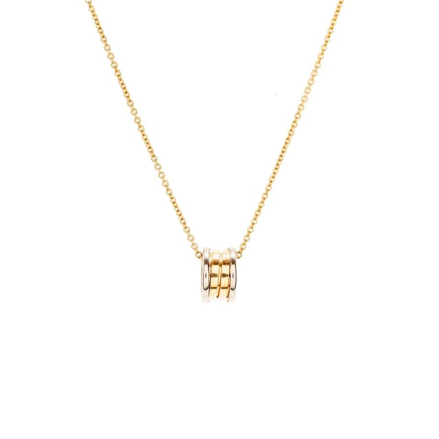 Bvlgari B.zero1 Perfect Mistake Pendant Necklace Pink Gold, White Gold in White from EMIER, photo 1 of 1