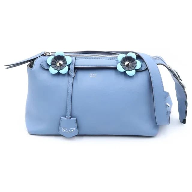 Fendi by the Way Medium Leather 2-Way Bag Silver Blue in Blue Leather from The Reluxe, photo 1 of 1