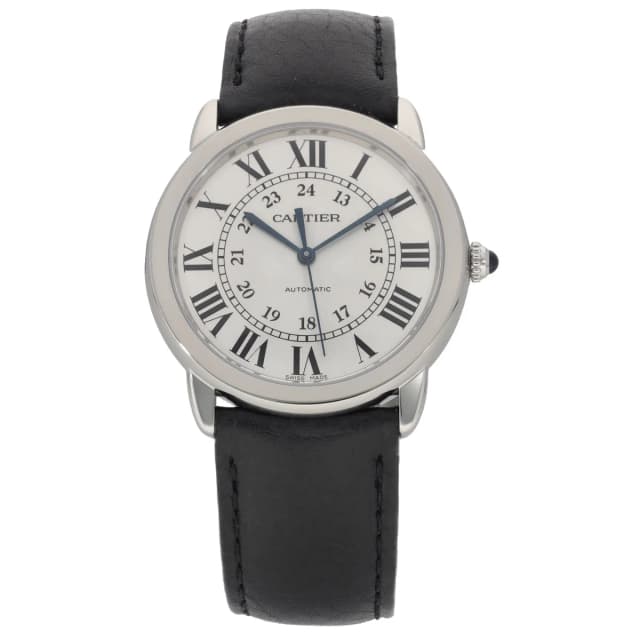 Ronde Solo De Cartier WSRN0021 36mm Stainless Steel Watch in Leather from H&T, photo 1 of 1