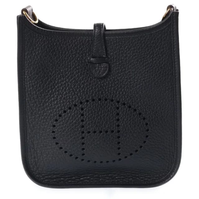 Hermès Evelyne Amazon TPM Black Taurillon Clemence Gold Shoulder Bag in Black Clemence leather from The Reluxe, photo 1 of 1