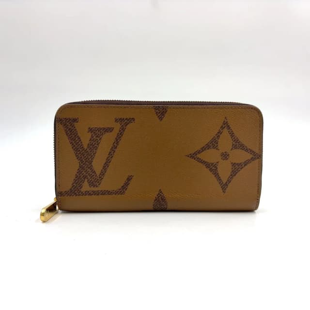 Louis Vuitton Zippy Wallet Monogram Giant Leather Brown Round Gold in Brown Leather from The Reluxe, photo 1 of 1