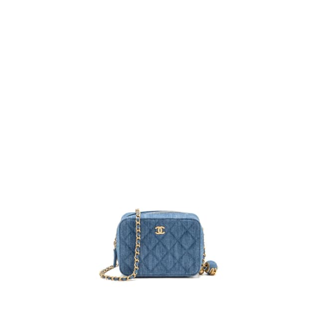 Chanel Pearl Crush Camera Bag Denim Blue GHW in Blue Denim from EMIER, photo 1 of 1