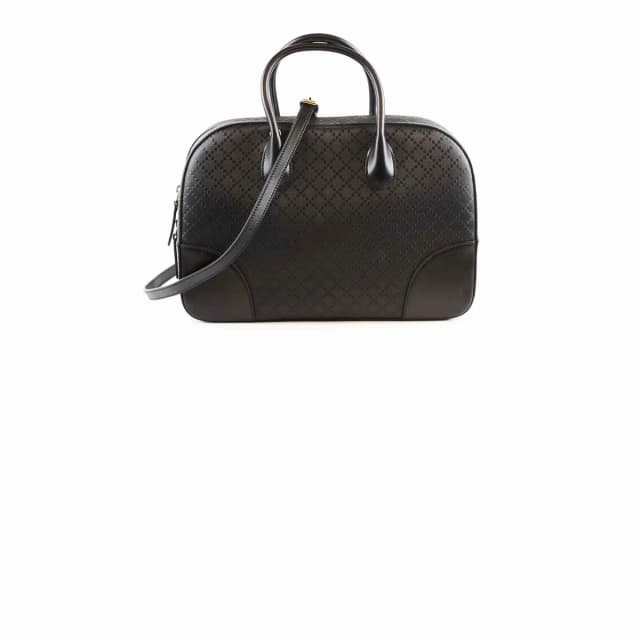 Gucci Top Handle Diamante Satchel in Black Leather from The Purse Affair, photo 1 of 1