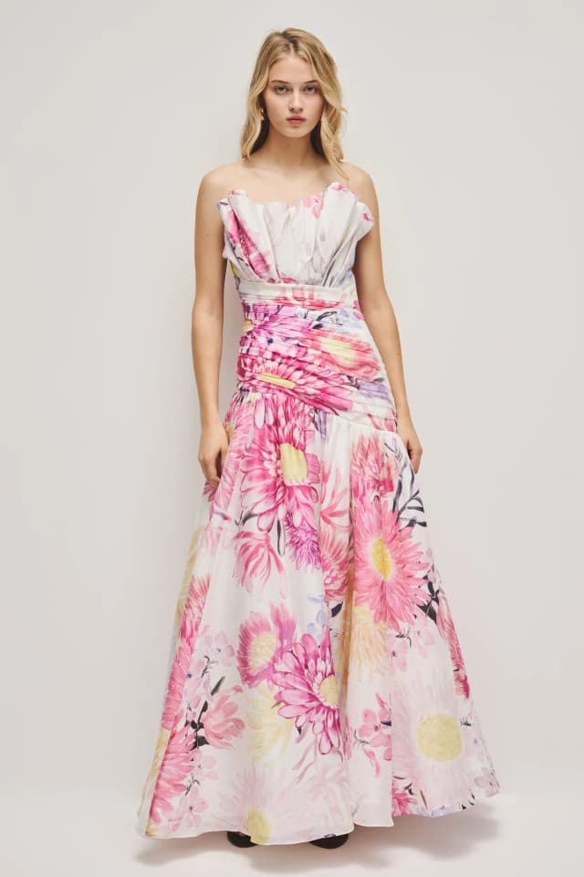 AJE Reflector Gown in NATIVE FLORAL, image 1 of 1 from Aje