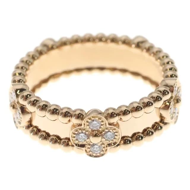 Van Cleef & Arpels Perlee Sweet Clover Diamond Ring Pink Gold 18k in Pink from The Reluxe, photo 1 of 1